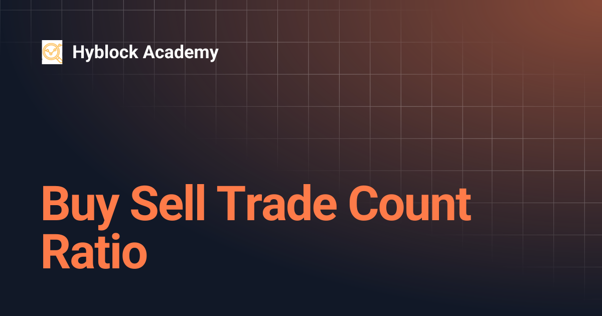 Buy Sell Trade Count Ratio | Hyblock Academy